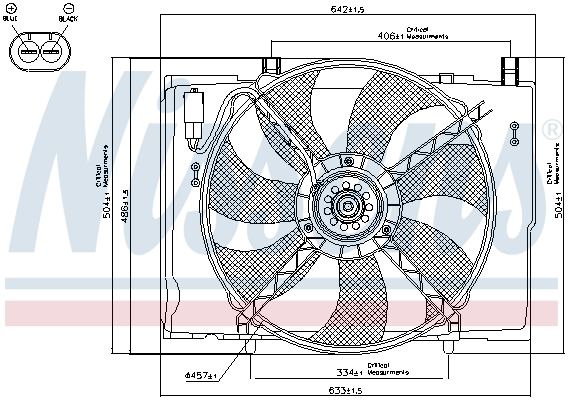 Ventilátor chladenia motora NISSENS